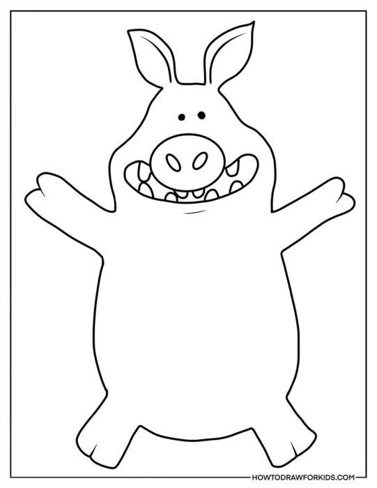 Pig from Shaun the Sheep Coloring Sheet