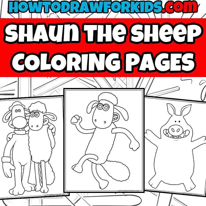 Shaun the Sheep Coloring Pages Featured Image