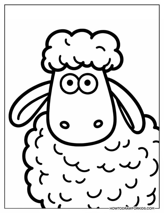 Shaun the Sheep Portrait Coloring Sheet