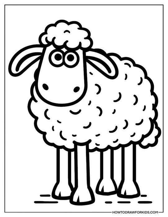 Sheep Outline For Coloring