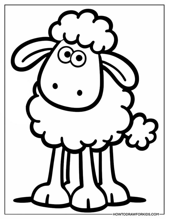 Simple Shaun the Sheep Coloring