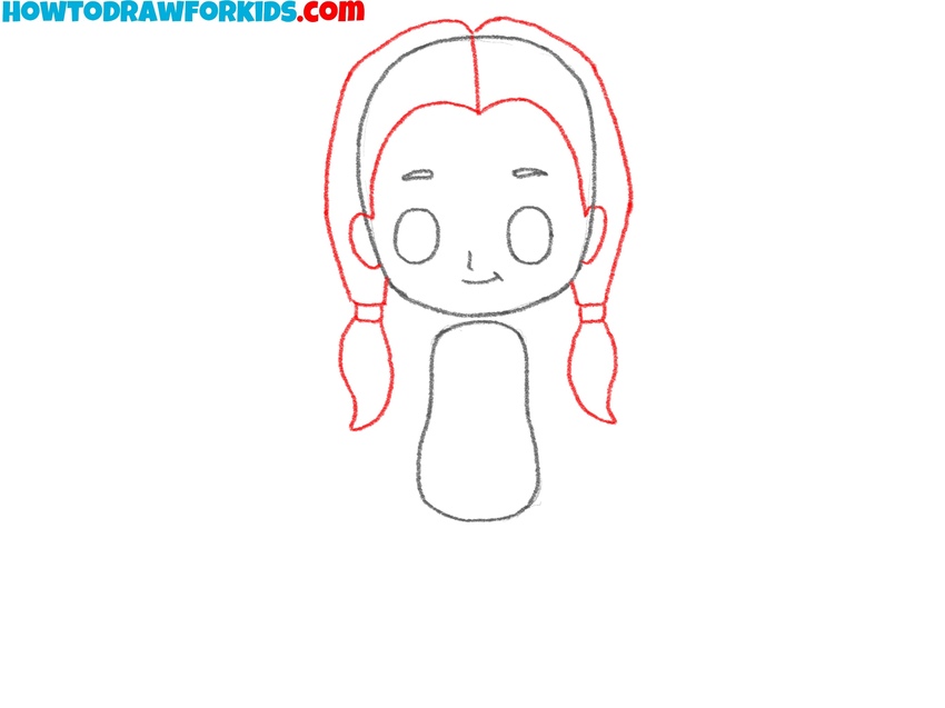 Draw the hair of Dorothy Gale