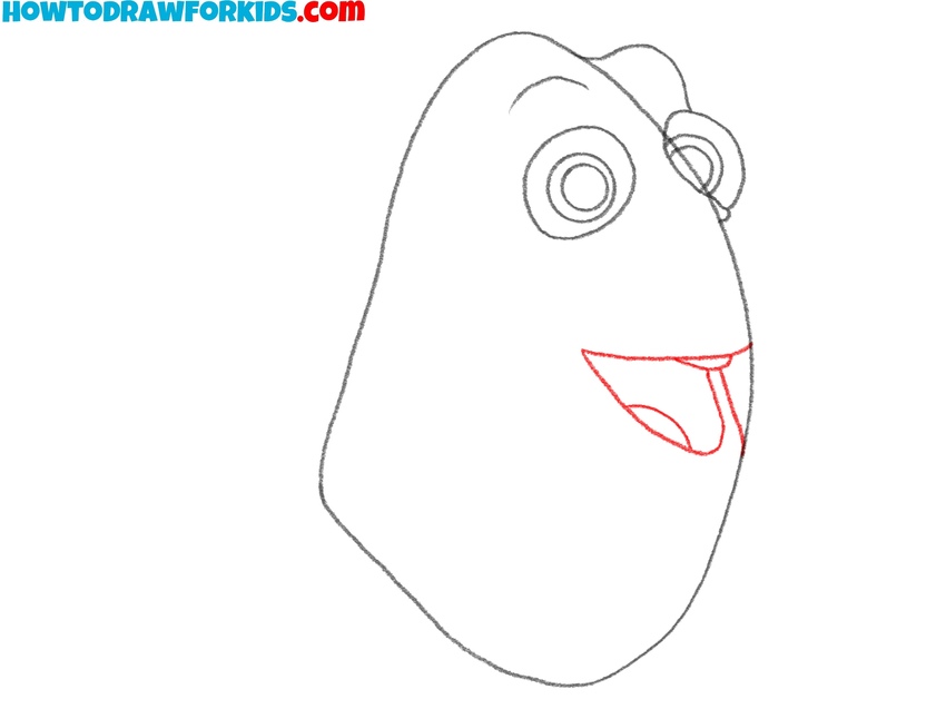 Draw the smile of Dory