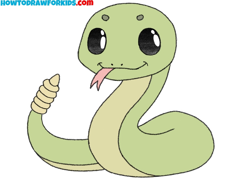 Color the rattlesnake drawing