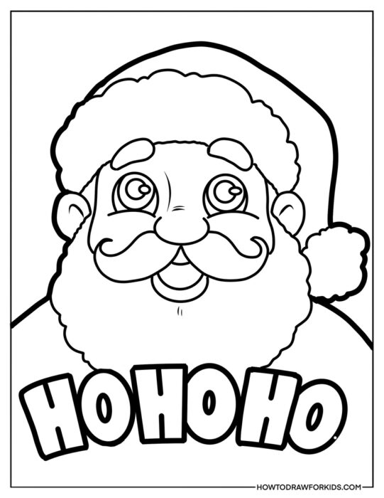 Santa Says Ho Ho Ho Coloring Sheet