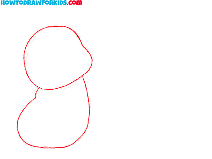 Draw the basic outline of the Easter Bunny