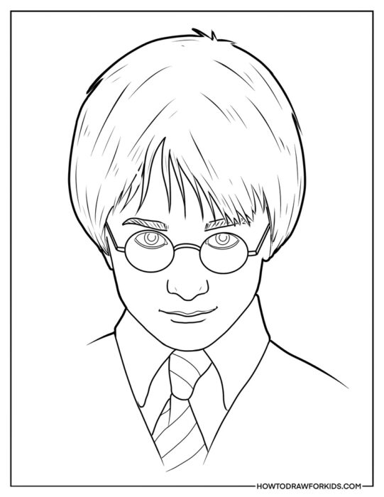 Harry Potter Face Coloring Page