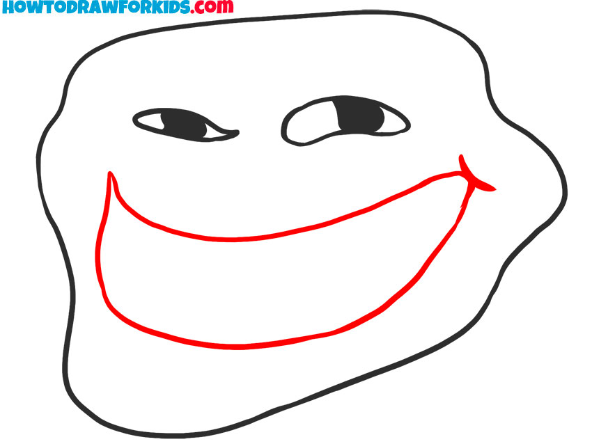 Draw the Trollface’s mouth