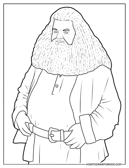 Rubeus Hagrid Coloring Sheet