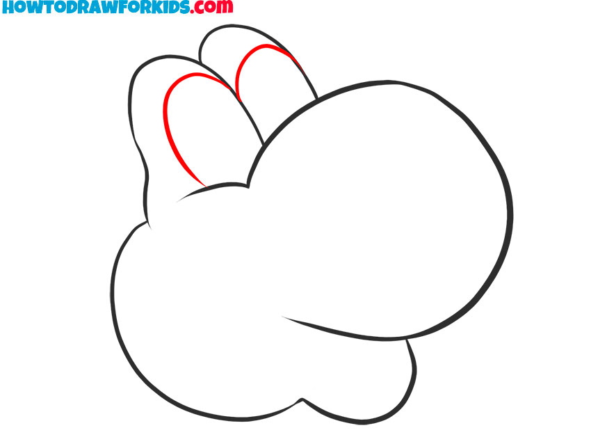 Draw the eyes of Yoshi