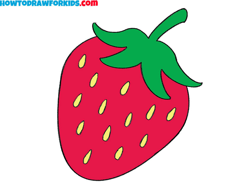 Color your strawberry drawing