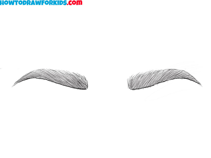 Finalize the eyebrows drawing