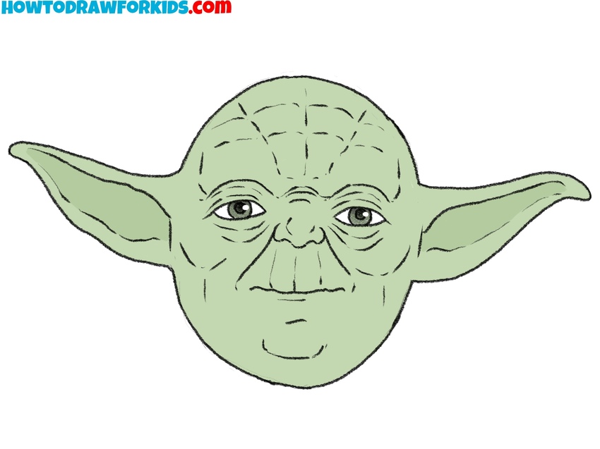 How to draw Yoda face featured image