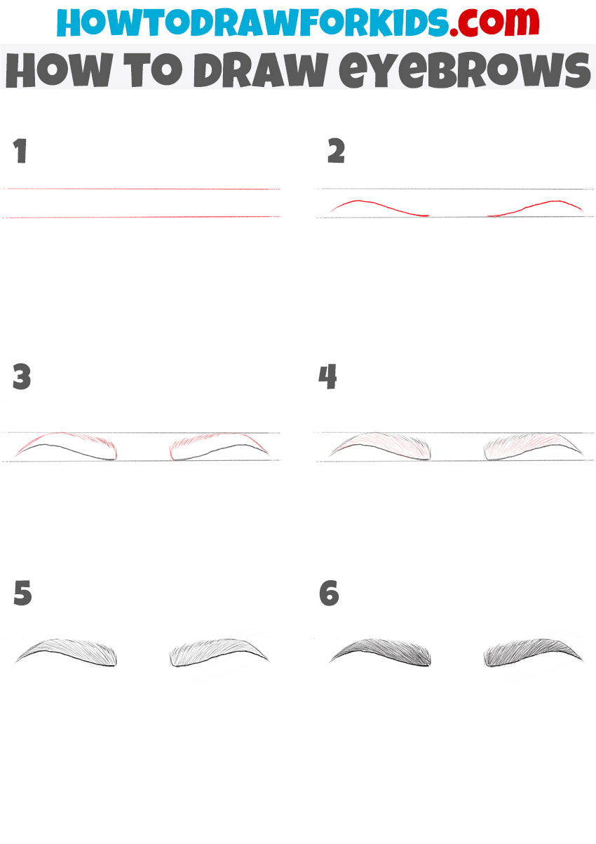 How to draw eyebrows step by step