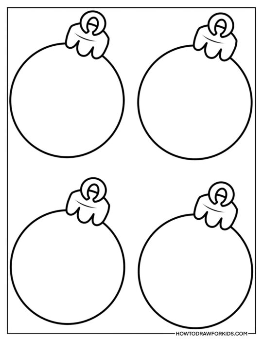 Christmas Baubles Coloring Page