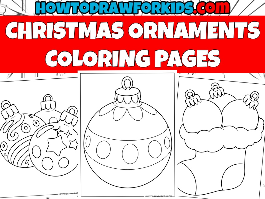 Christmas ornaments coloring pages