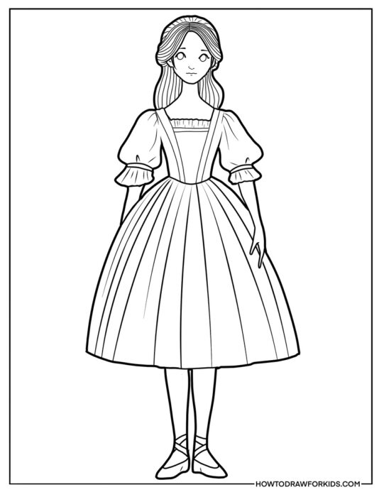 Clara From Nutcracker Coloring Page