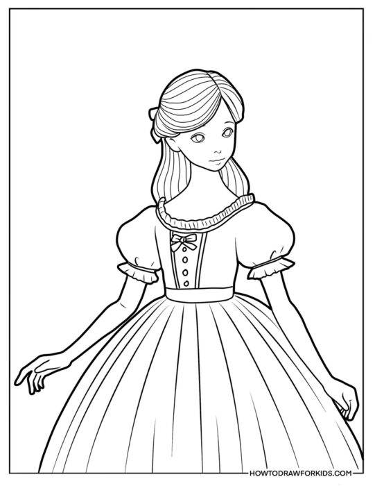 Clara From Nutcracker Coloring Page For Kids