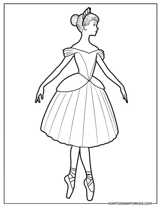 Dancing Sugar Plum Fairy Coloring Sheet