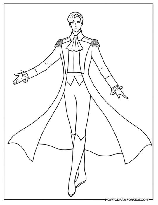 Detailed Cavalier Coloring Page