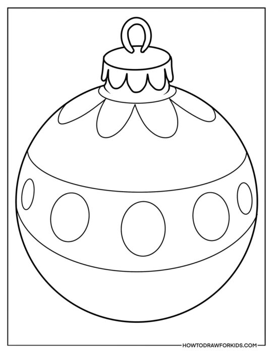 Detailed Christmas Ornament Coloring Page