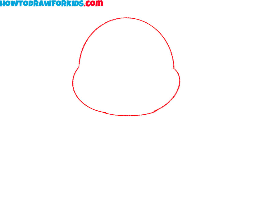 Draw the head outline