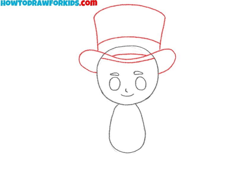 Draw the hat of Willy Wonka