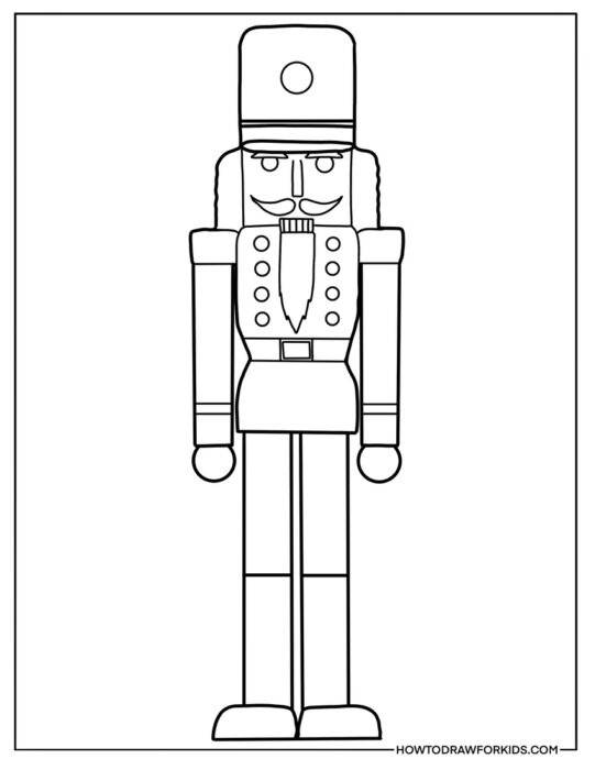 Easy Coloring Page Of A Nutcracker