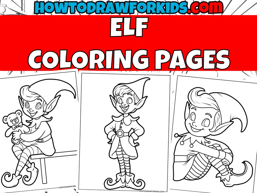 Elf coloring pages