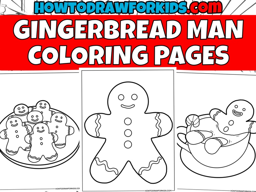 gingerbread man coloring pages featured image