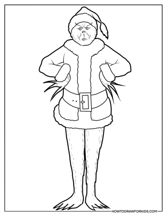 Grinch Full Body Coloring Page