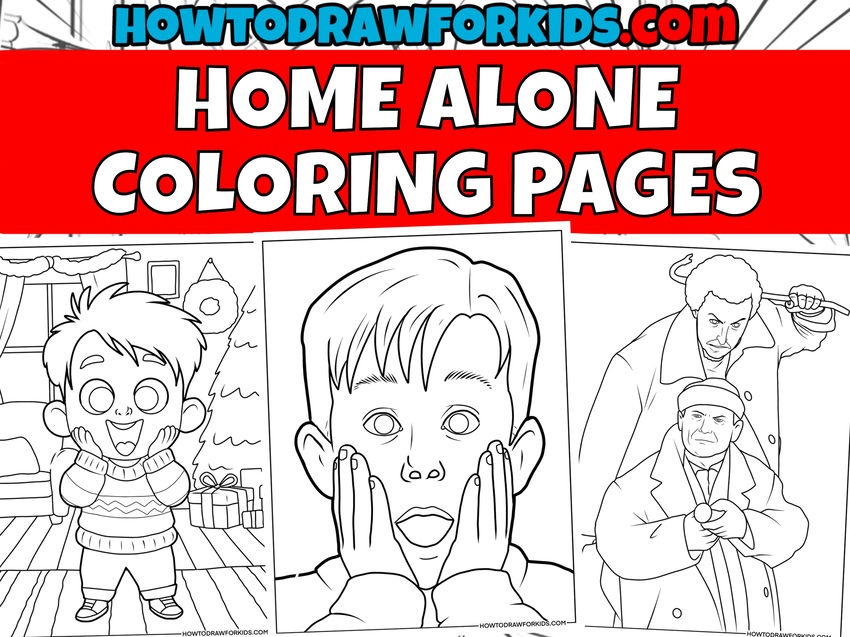 home alone coloring pages featured image