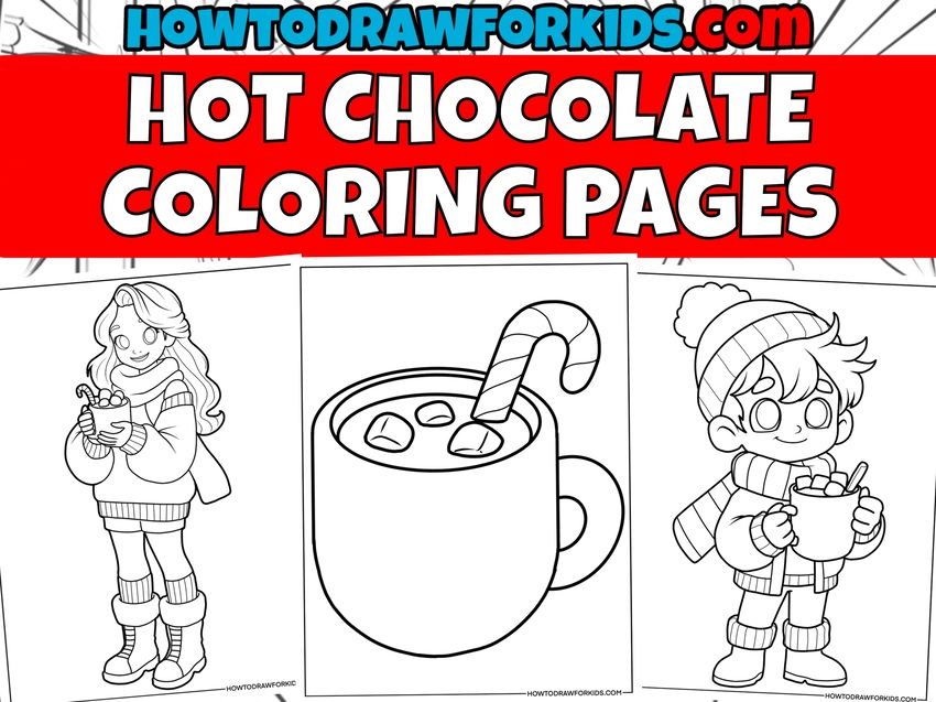 hot chocolate coloring pages featured image