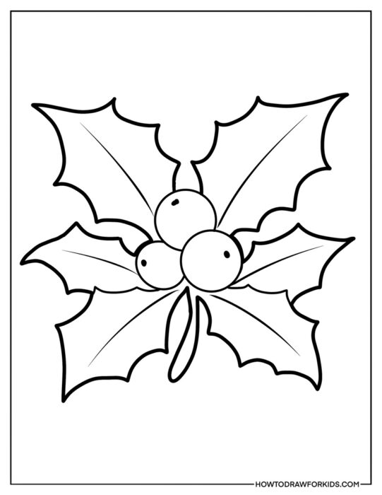 Mistletoe for Kids to Color