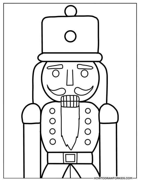 Nutcracker Face Coloring Page