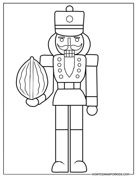 Nutcracker With A Walnut Coloring Page