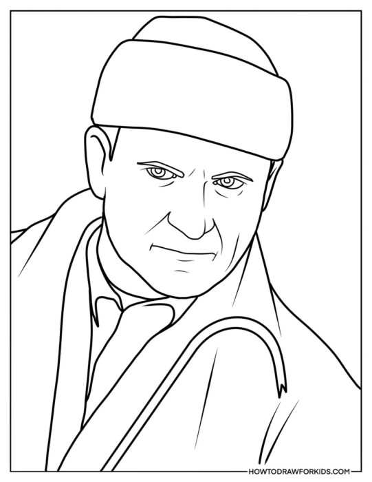 Realistic Harry Face Coloring Sheet