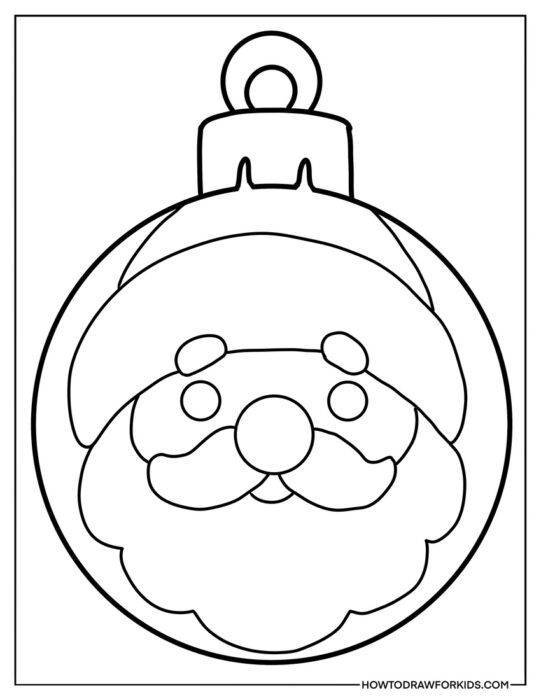 Santa Holiday Decoration Coloring