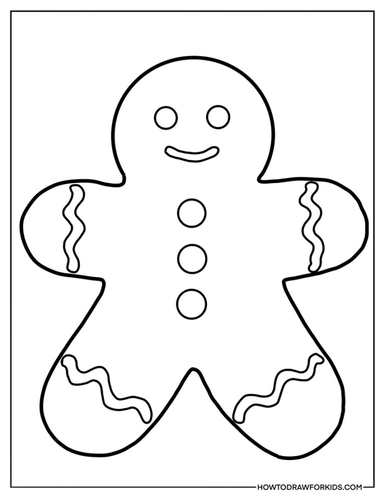 Gingerbread Man Coloring Pages Free Printables