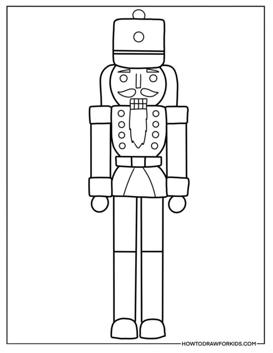 Simple Nutcracker Coloring Page