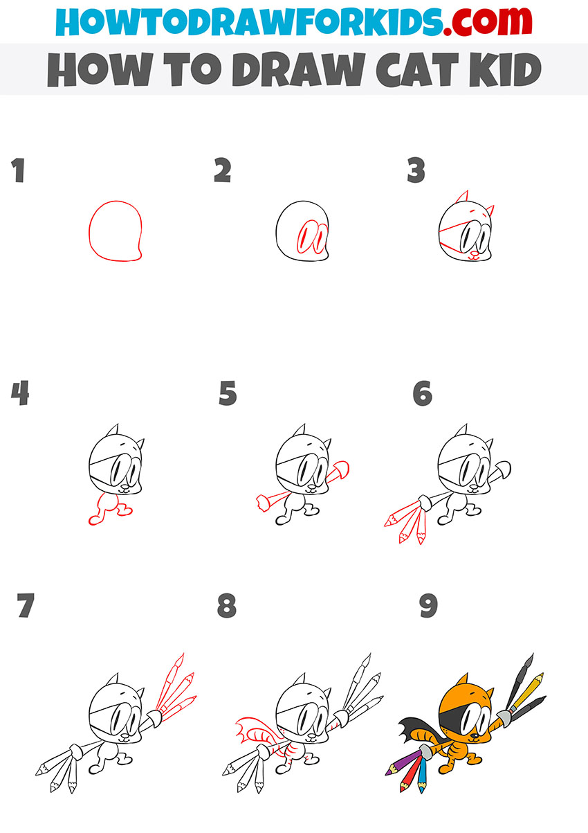 alternative cat kid drawing tutorial