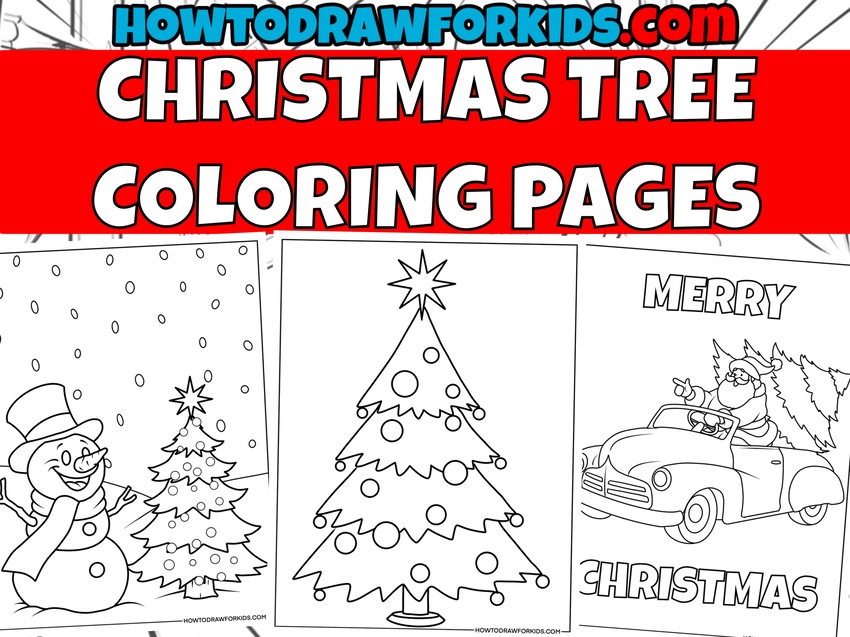 christmas tree coloring pages featured image