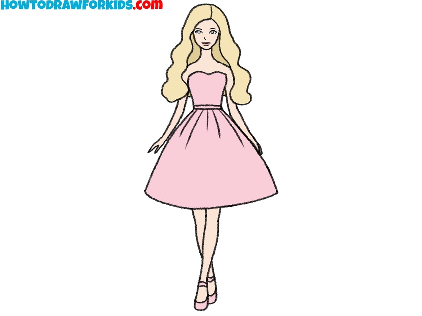 Color the Barbie drawing