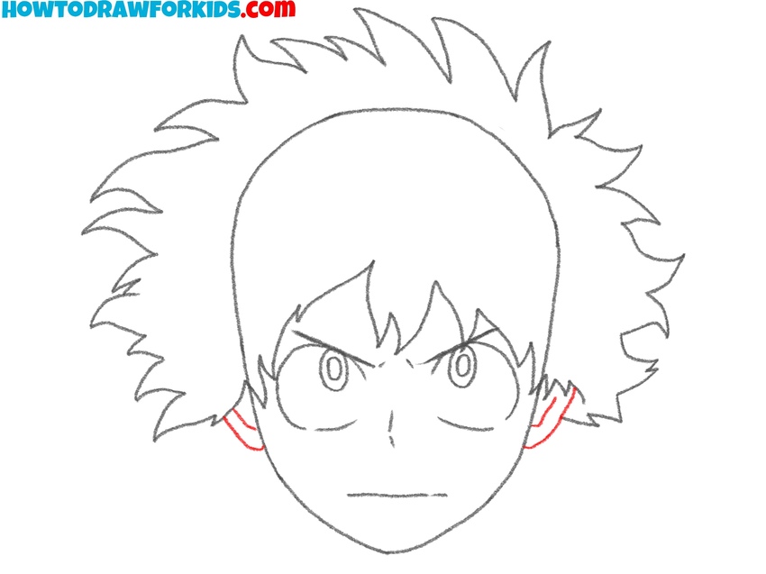 Draw the ears of Deku