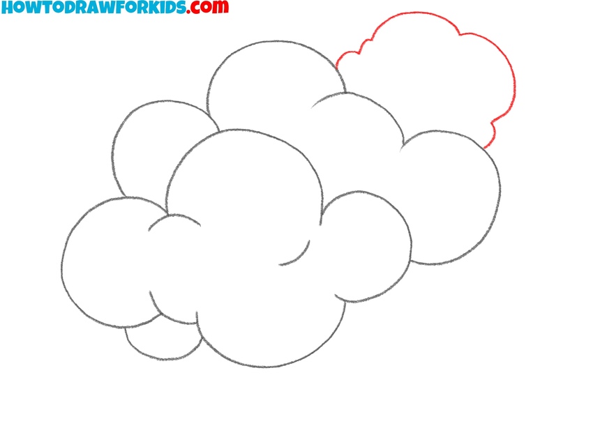 Finish the main cloud shape