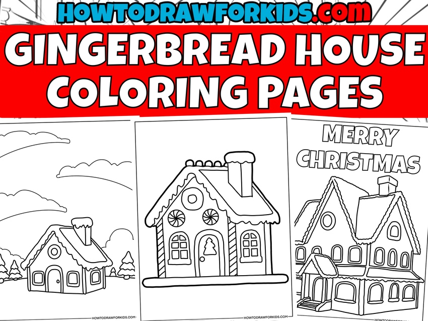 gingerbread house coloring pages featured image