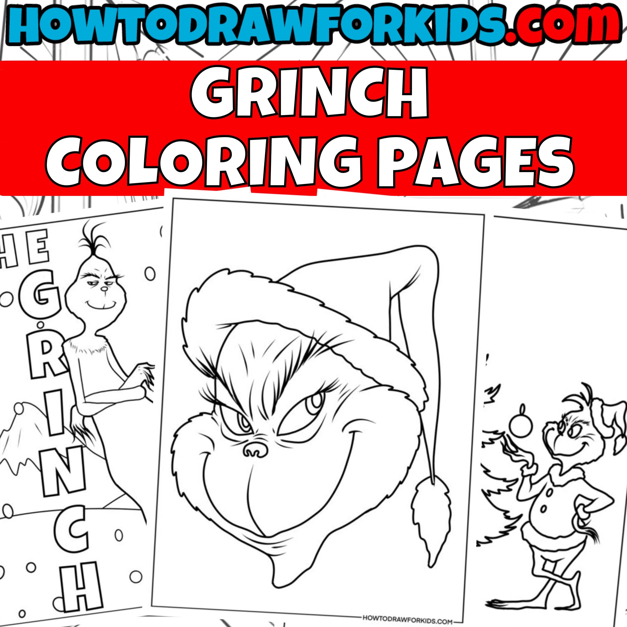 grinch coloring pages featured image