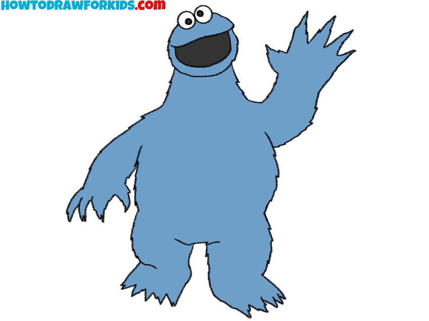 how to draw cookie monster featured image