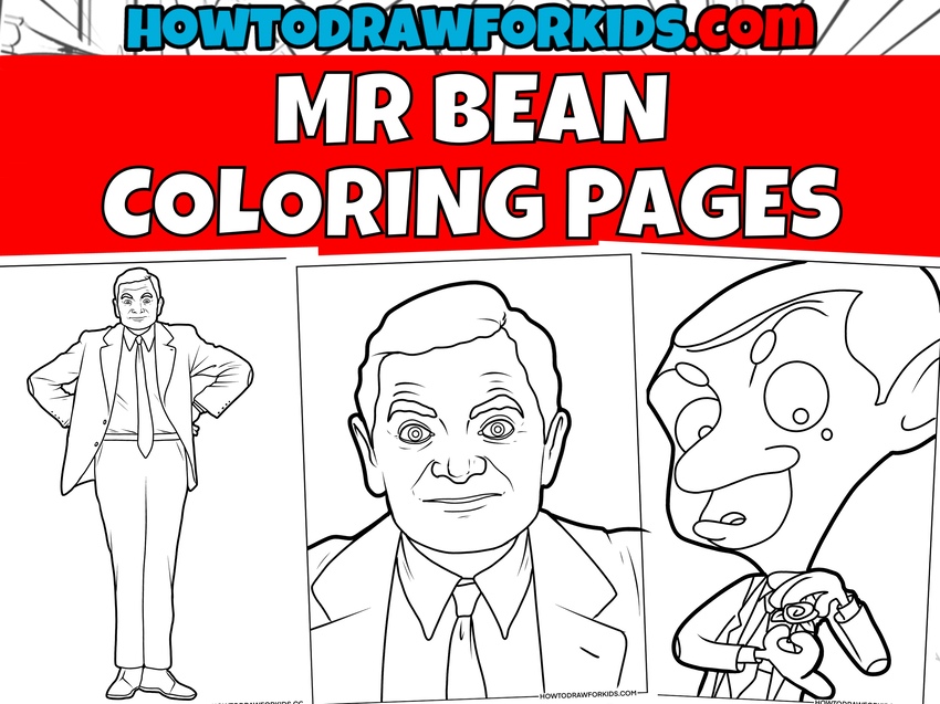 mr bean coloring pages featured image