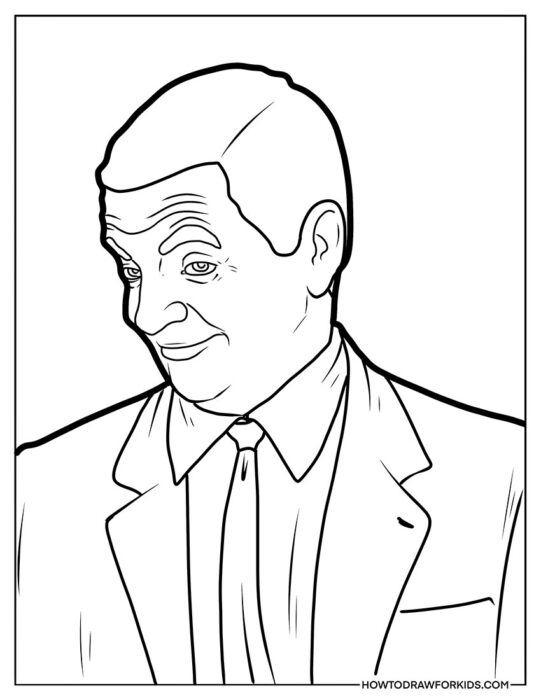 Mr. Bean Meme Coloring Page